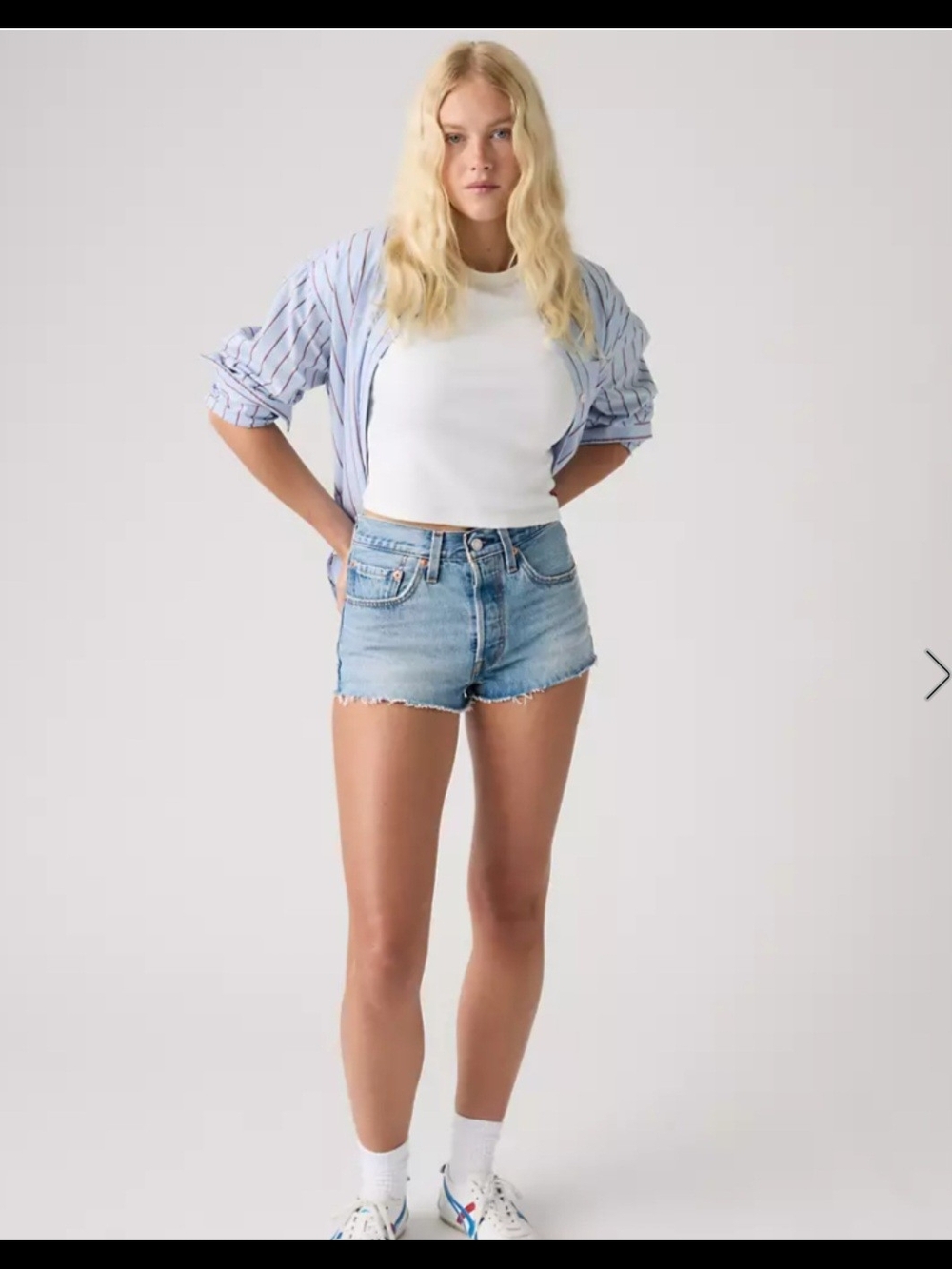 Levi's Light Blue Denim Cutoff Jean Shorts